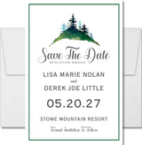 rustic forest save the date cards outdoor wedding style