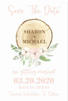 rustic woodland wedding save the date cards elegant design