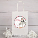 safari animal baby shower favor label with pink florals