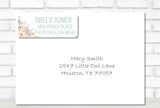sage peach return address labels