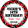 skull birthday favor stickers edgy gothic theme