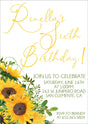 sunflower milestone birthday invitations botanical garden theme