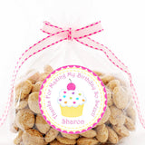 sweet pink cupcake sticker for girls