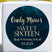 teal galaxy space theme sweet sixteen birthday sticker