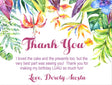 tropical birthday thank you cards colorful floral design