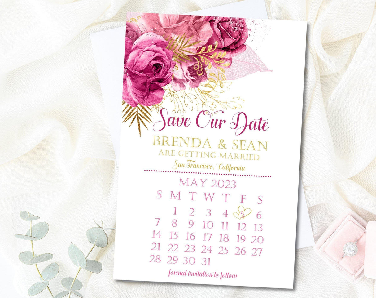 watercolor floral wedding save the dates elegant botanical theme