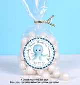 watercolor octopus baby shower thank-you sticker