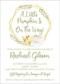 white pumpkin baby shower invitations neutral autumn design