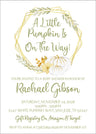white pumpkin baby shower invitations neutral autumn design