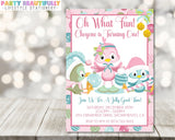 winter bird birthday invitations pastel holiday theme