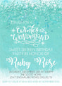winter wonderland sweet 16 invitations icy snowflake design