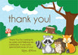 woodland birthday thank you cards cute forest animal design